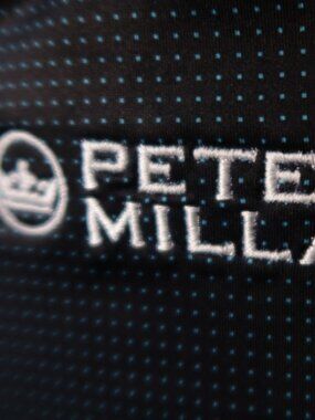 Peter Millar Summer Comfort Black ShadowWood Stretch Polo (M) OMG ⛳️